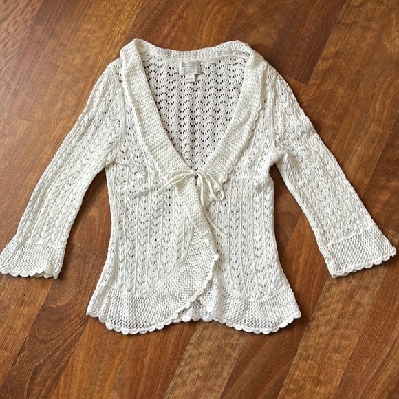 Christopher & Banks Sweaters - EUC Christopher & Banks hand, crocheted sweater/cardigan